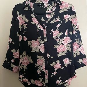 Floral button down shirt